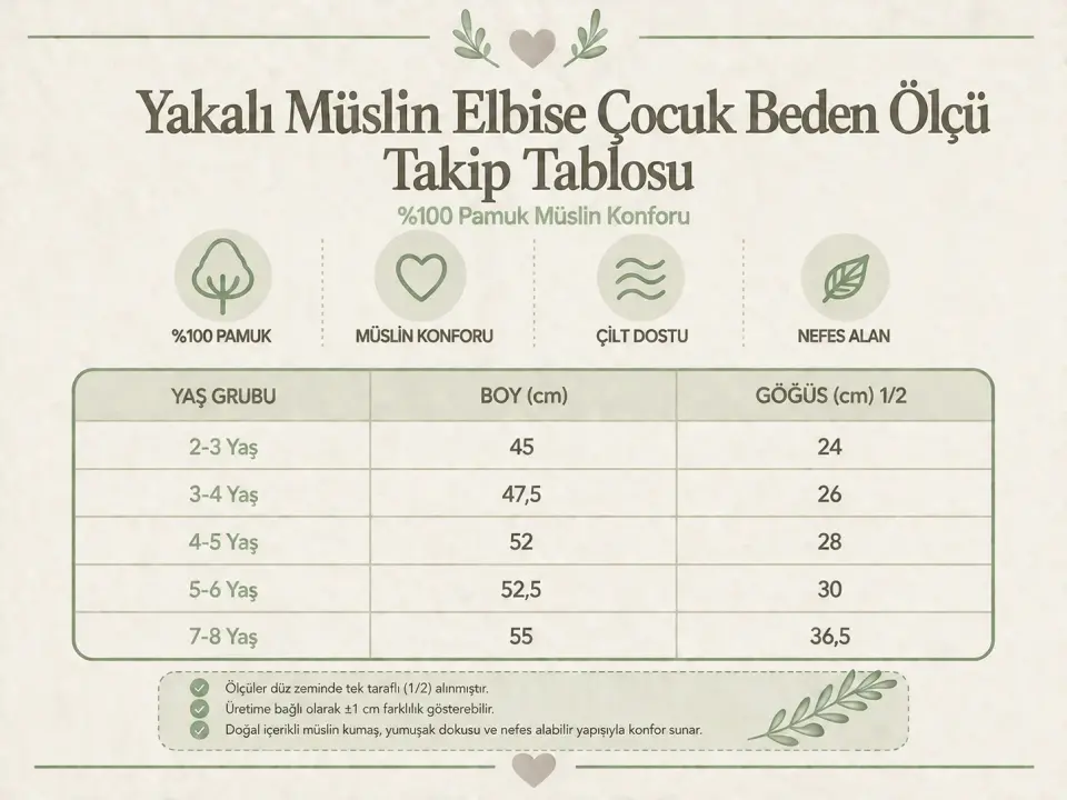 Yakalı Müslin Elbise