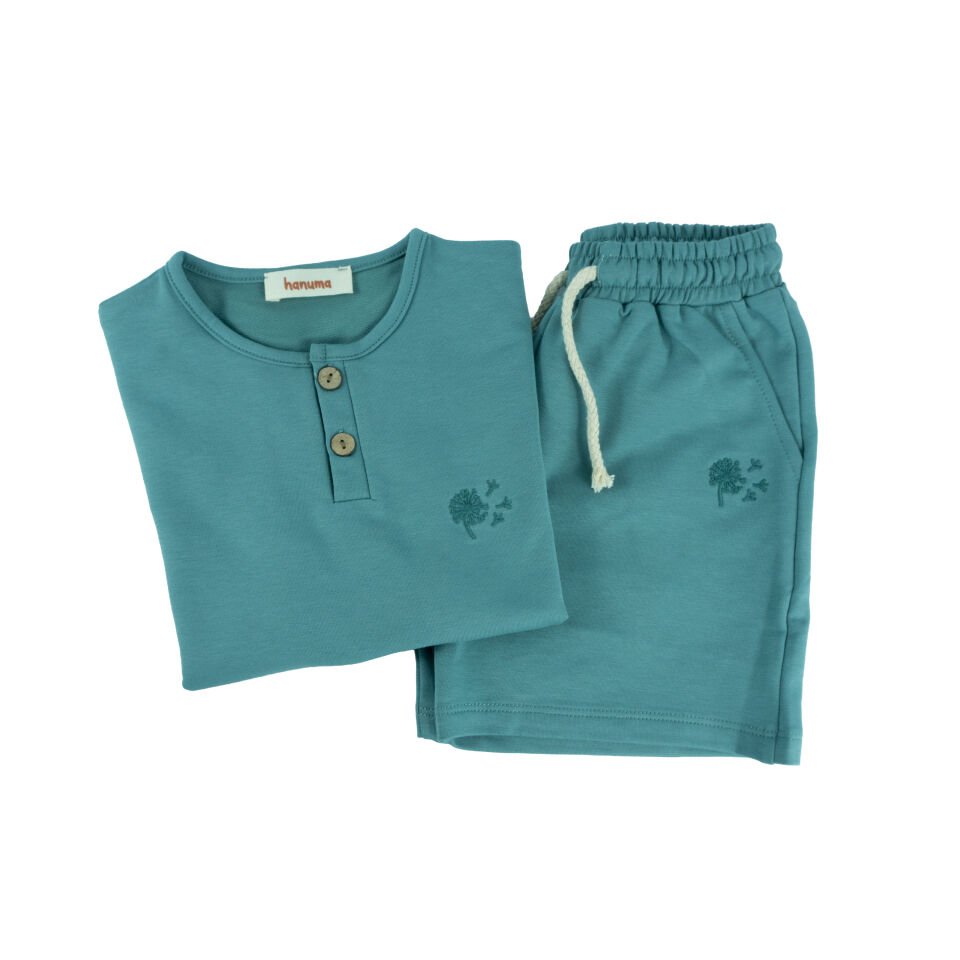 Unisex İki İplik Şort & Tişört Takım