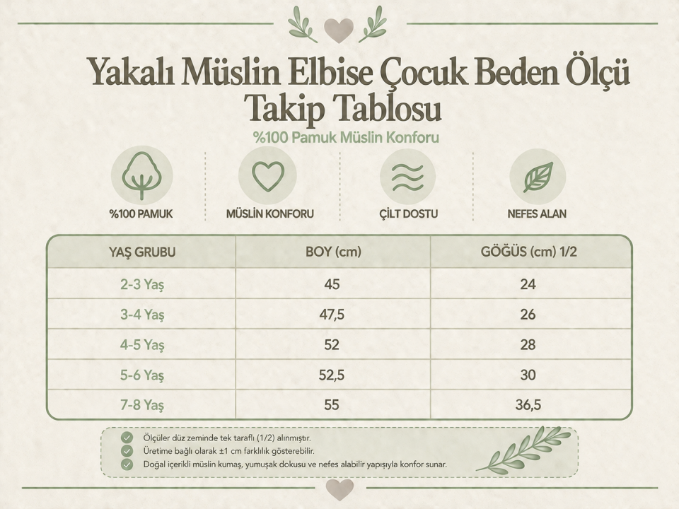Yakalı Müslin Elbise