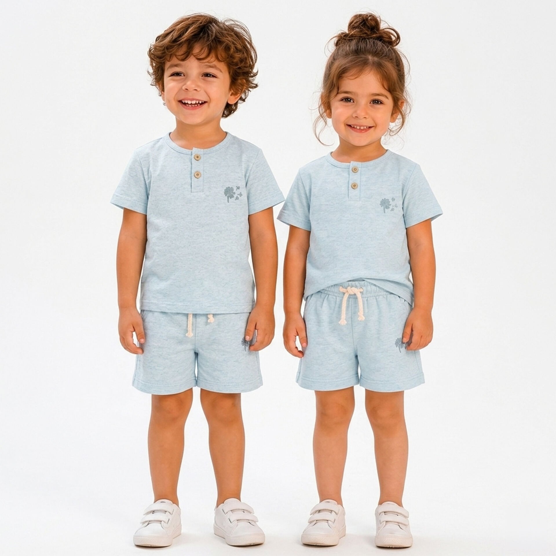 Unisex İki İplik Şort & Tişört Takım