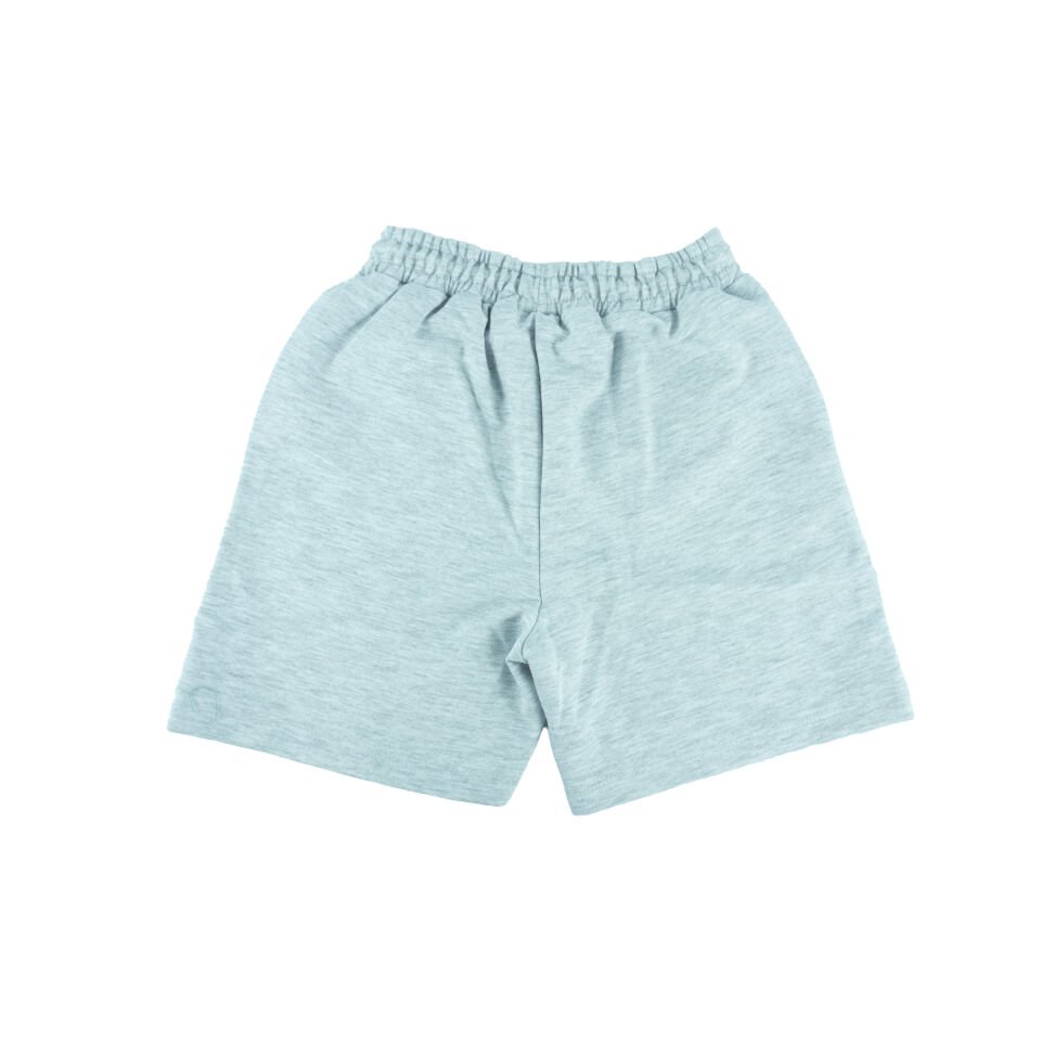 Unisex Gri %100 Pamuk İki İplik Şort Tişört Takım