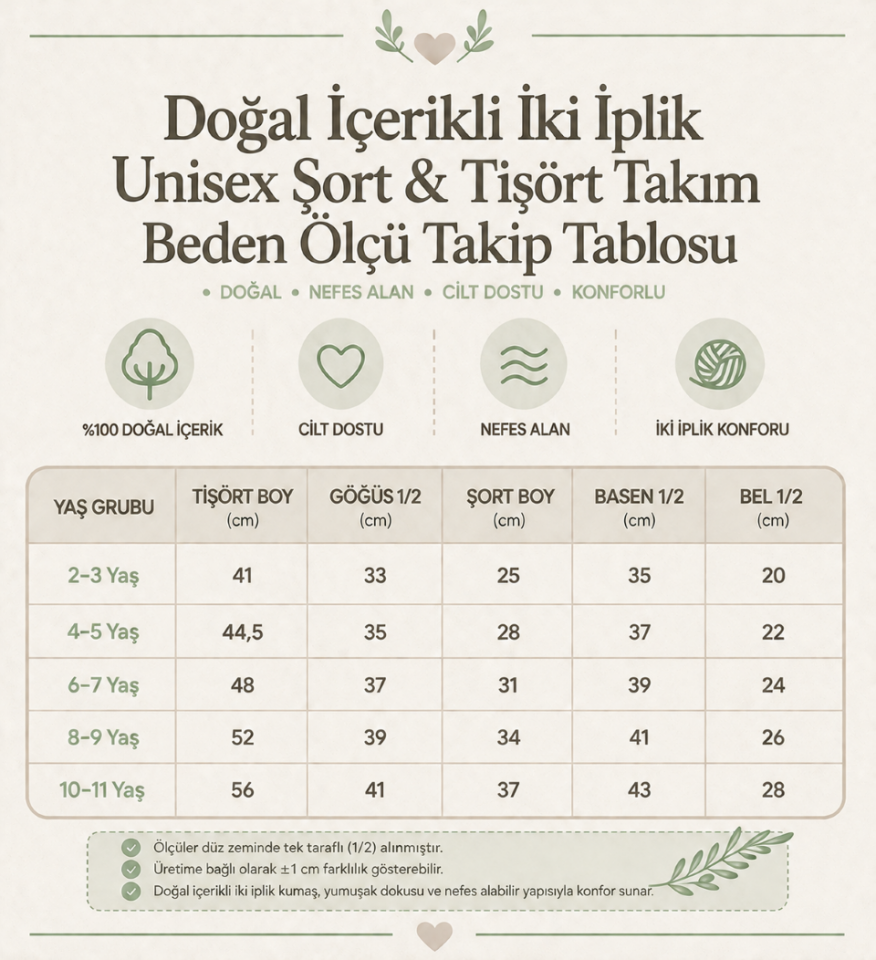 Unisex Gri %100 Pamuk İki İplik Şort Tişört Takım