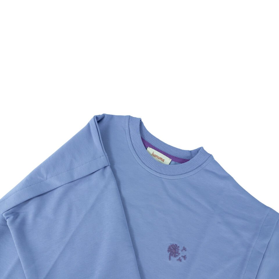 Unisex İki İplik Düşük Kol Sweatshirt