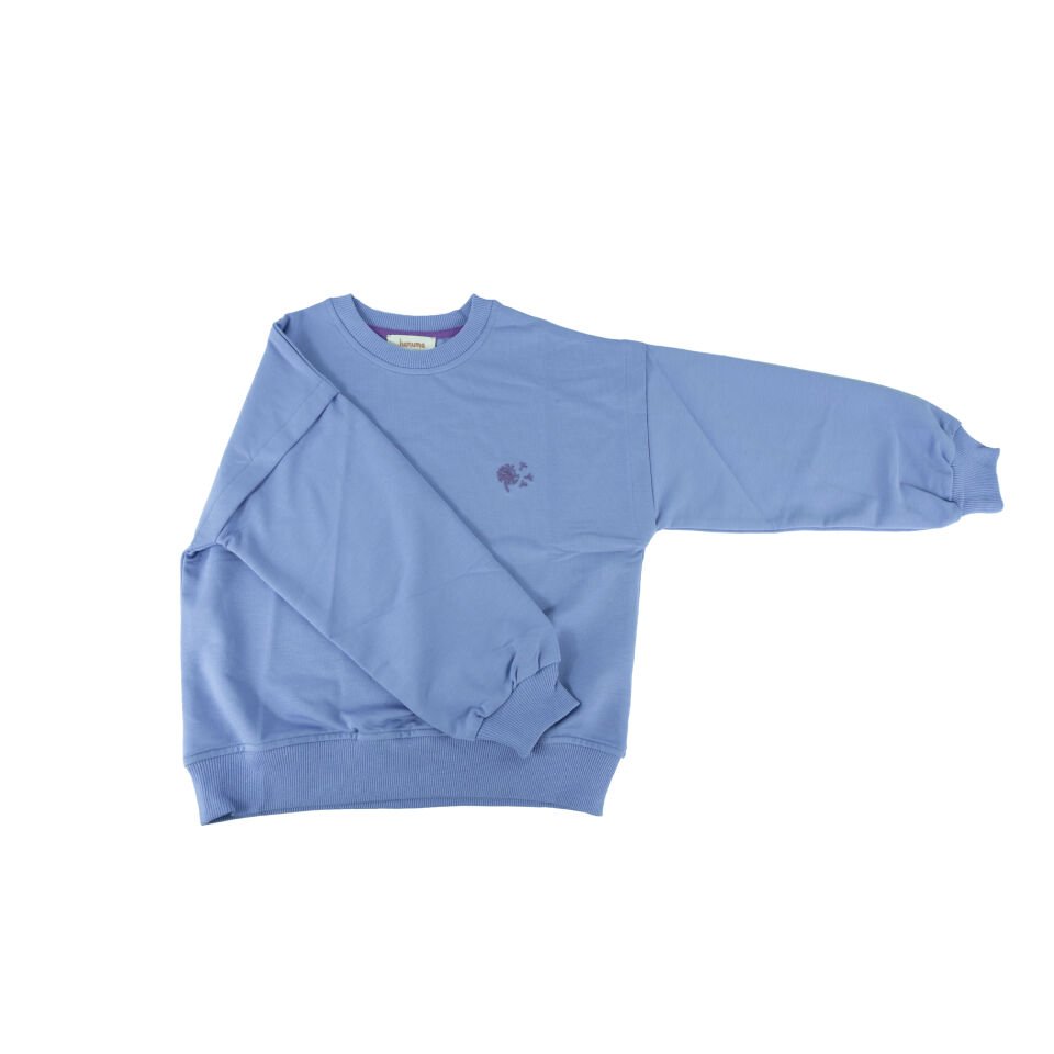 Unisex İki İplik Düşük Kol Sweatshirt