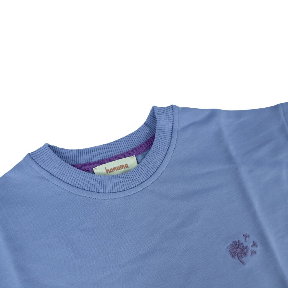 Unisex İki İplik Düşük Kol Sweatshirt