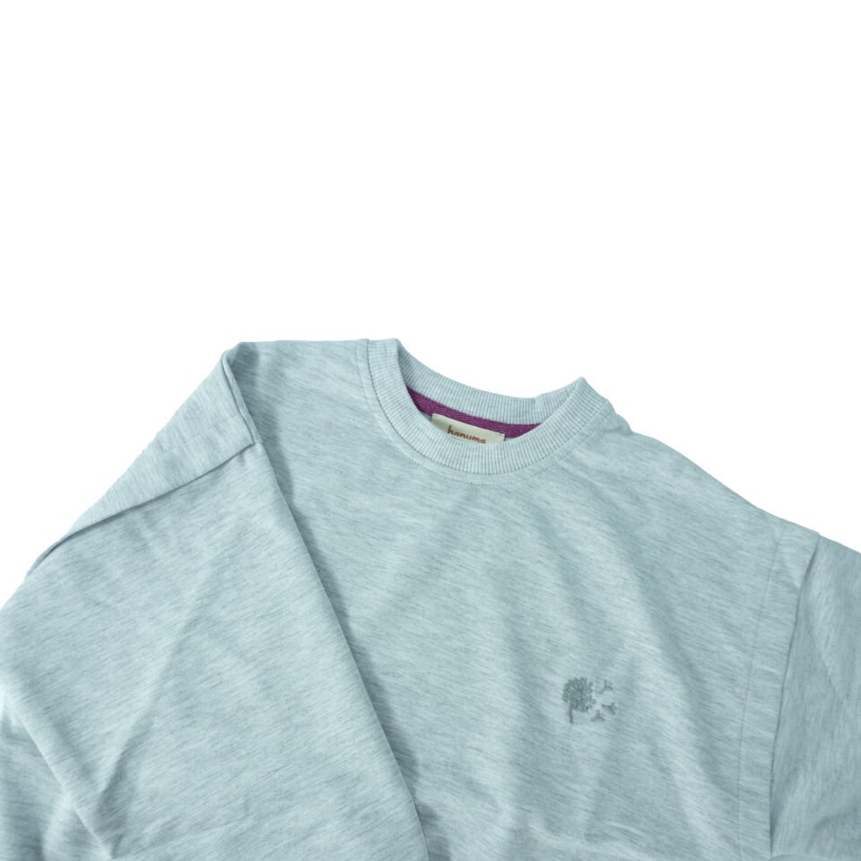 Unisex İki İplik Düşük Kol Sweatshirt
