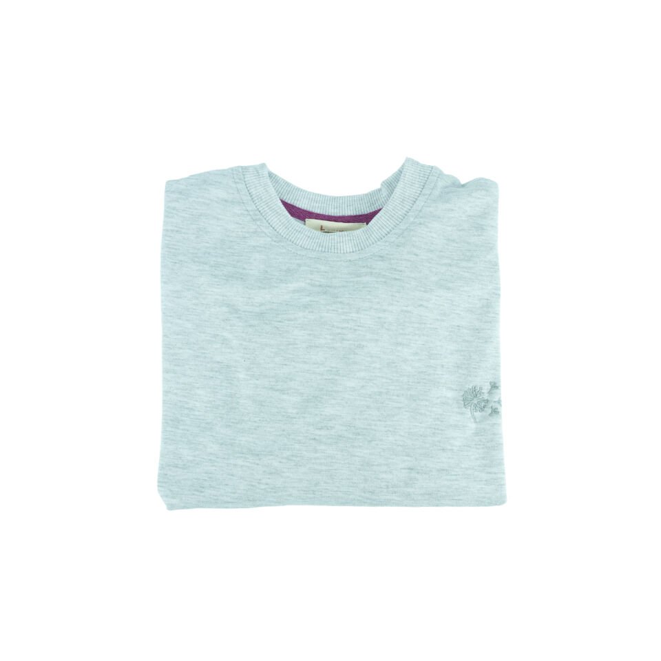 Unisex İki İplik Düşük Kol Sweatshirt