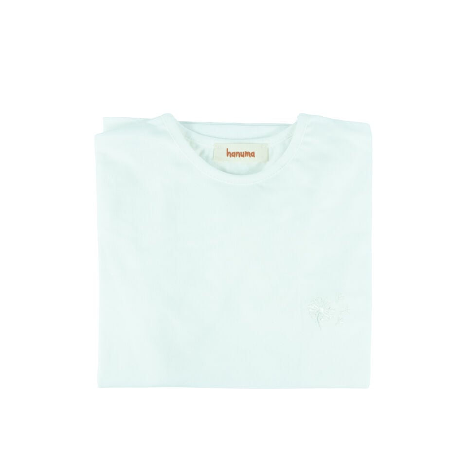 Kız Çocuk Beyaz %100 Pamuk Süprem Tişört