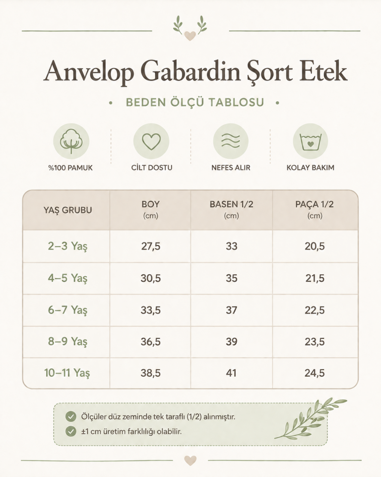 Anvelop Gabardin Şort Etek