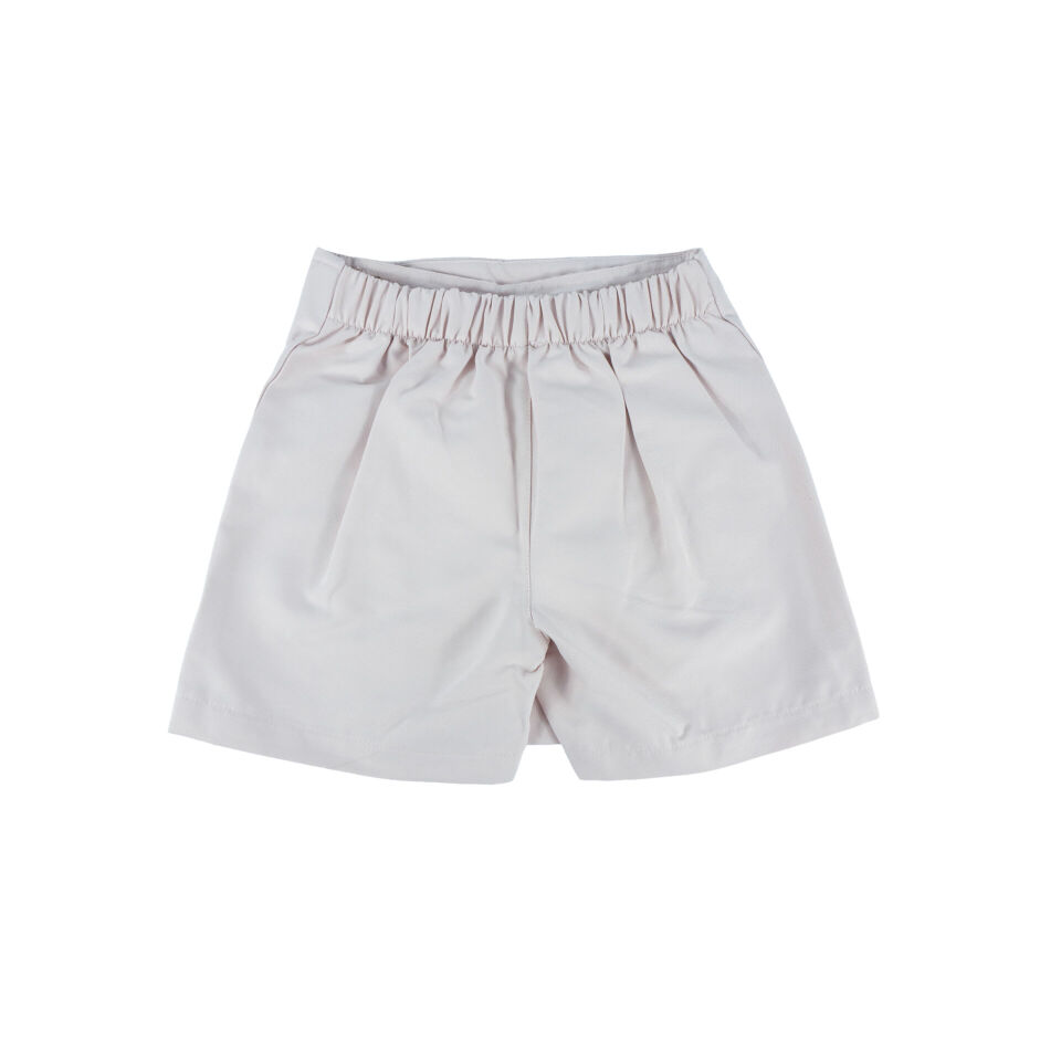 Kız Çocuk Siyah %100 Pamuk Gabardin Şort Etek 4/5 - Krem