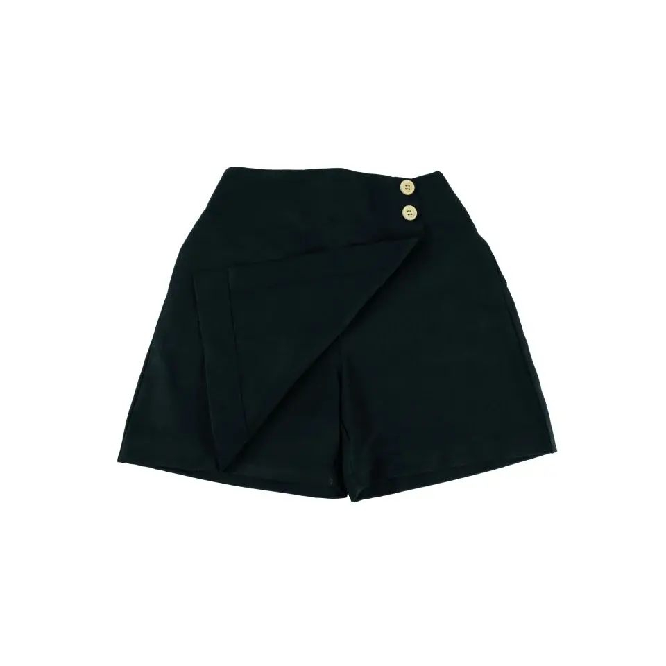 Kız Çocuk Krem %100 Pamuk Gabardin Şort Etek 10/11 - Siyah