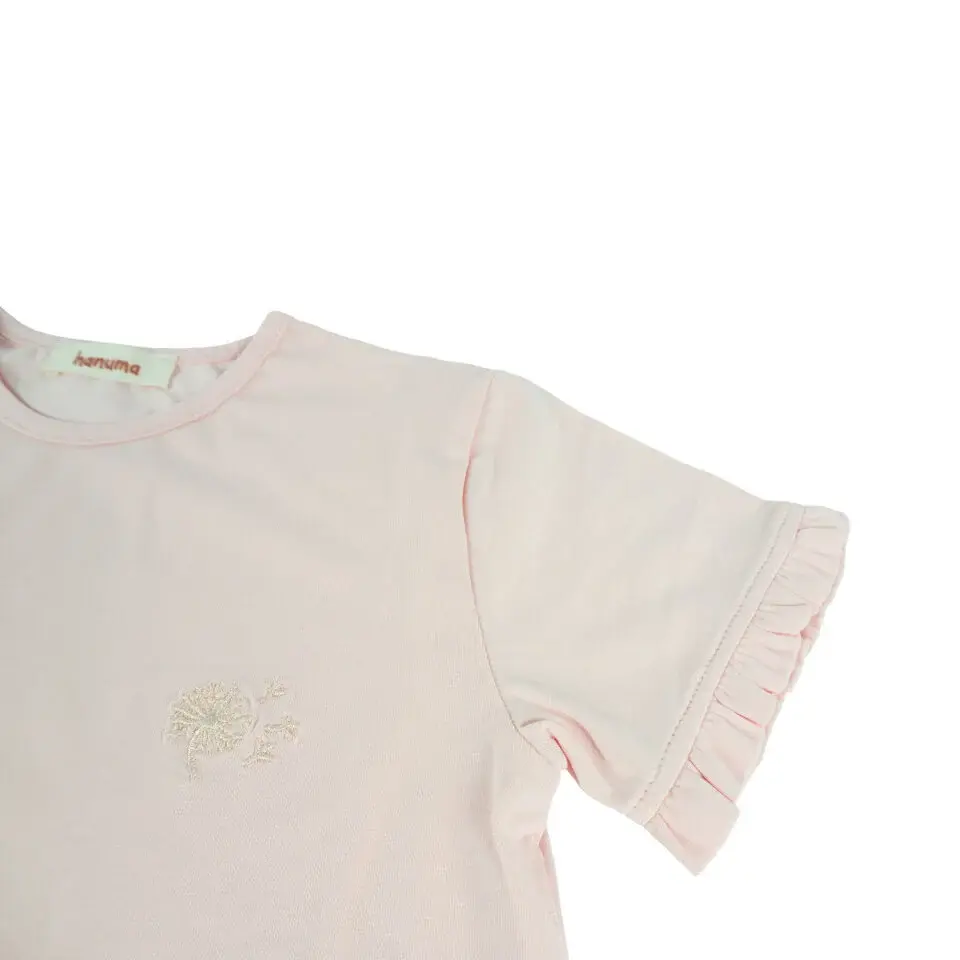 Kız Çocuk Pastel Sarı %100 Pamuk Süprem Tişört 6/7 - Toz Pembe