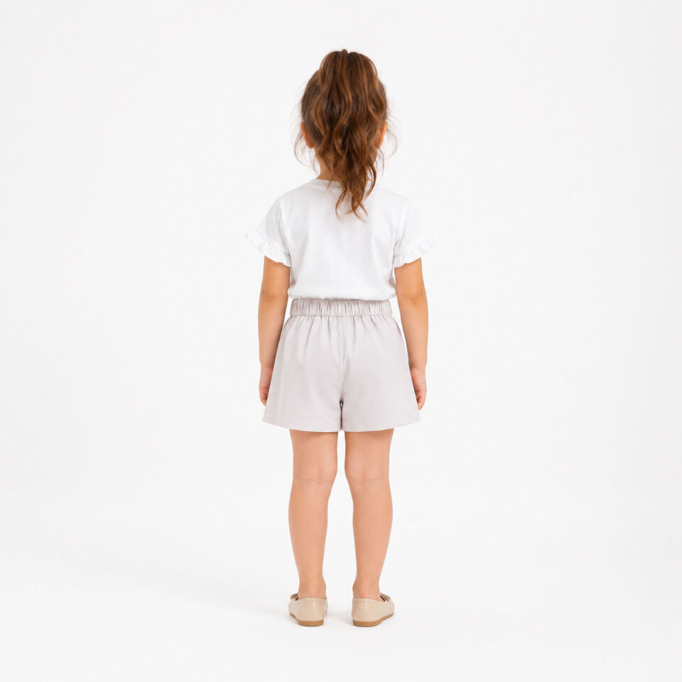Kız Çocuk Mavi %100 Pamuk Gabardin Şort Etek 6/7 - Krem